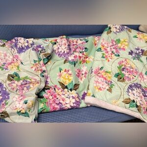 Hydrangea baby blanket, pad cover, and fabric